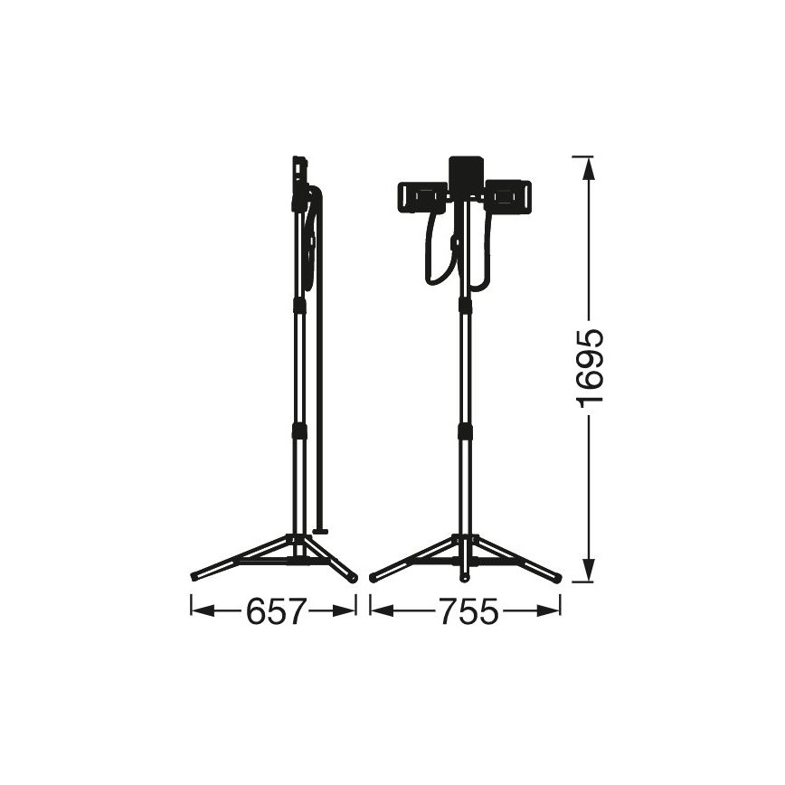 Ledvance - LED projektør med holder TRIPOD 1xLED/30W/230V + 2xLED/5W IP65