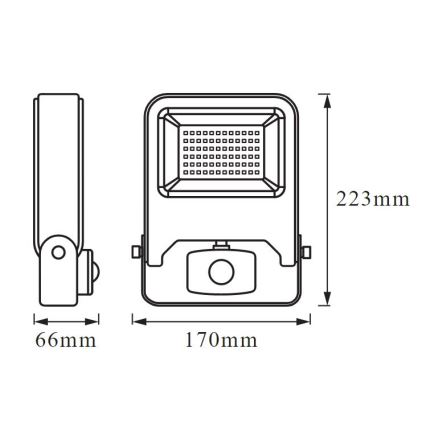 Ledvance - LED projektør med sensor ENDURA LED/30W/230V IP44