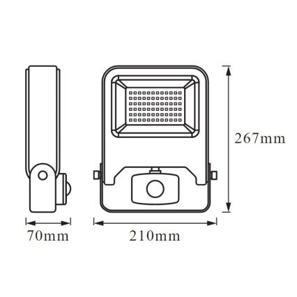 Ledvance - LED projektør med sensor ENDURA LED/50W/230V IP44