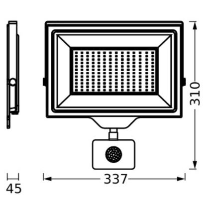 Ledvance - LED Væghængt projektør med sensor FLOODLIGHT ESSENTIAL LED/150W/230V IP65