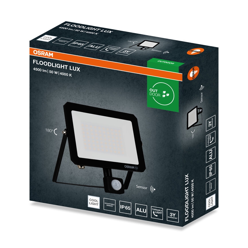 Ledvance - LED-projektør med sensor FLOODLIGHT LED/50W/230V 4000K IP65