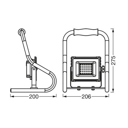 Ledvance - LED projektør R-STAND LED/10W/5V 2200 mAh IP44