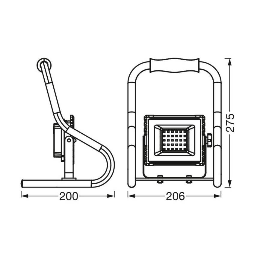Ledvance - LED projektør R-STAND LED/10W/5V IP44