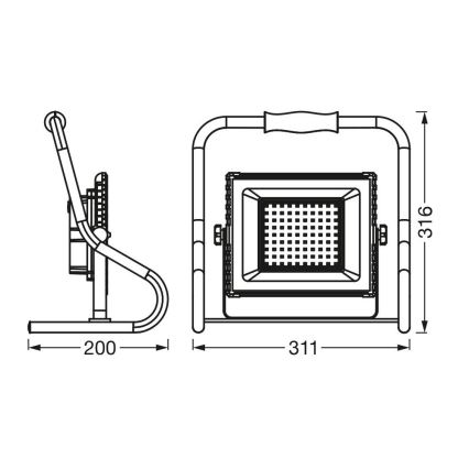 Ledvance - LED projektør R-STAND LED/30W/5V IP44