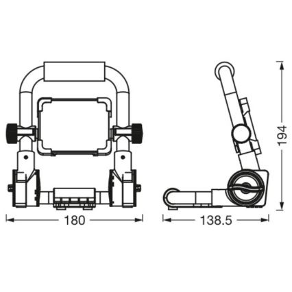 Ledvance - Udendørs LED projektør WORKLIGHT R-STAND LED/10W/230V 6500K IP65