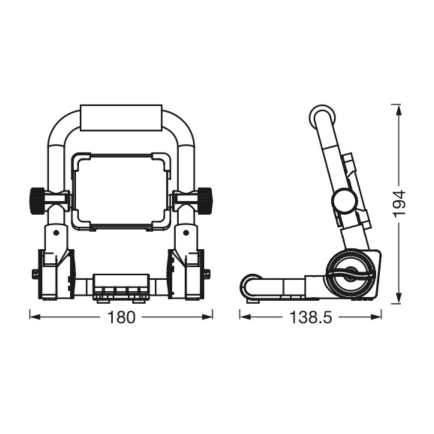 Ledvance - Udendørs LED projektør WORKLIGHT R-STAND LED/10W/230V 6500K IP65