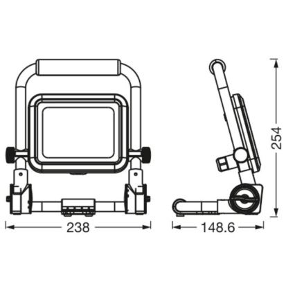 Ledvance - Udendørs LED projektør WORKLIGHT R-STAND LED/20W/230V 6500K IP54