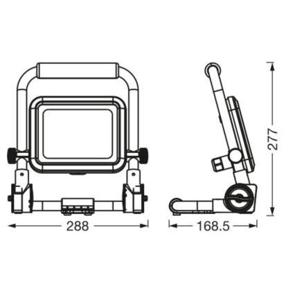 Ledvance - Udendørs LED projektør WORKLIGHT R-STAND LED/30W/230V 6500K IP54