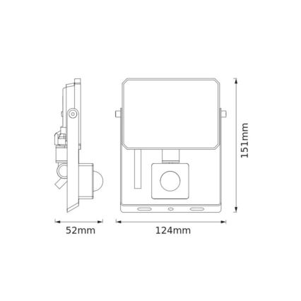 Ledvance - LED-projektør med bevægelses- og skumringssensor FLOODLIGHT LED/20W/230V 4000K IP65