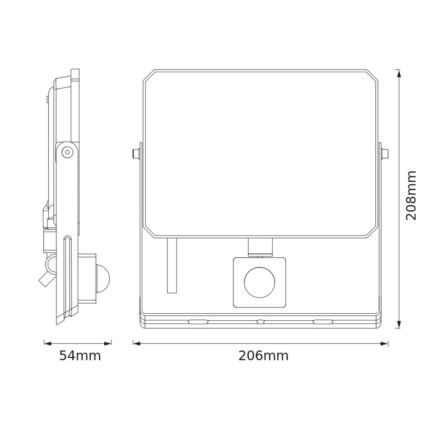 Ledvance - LED-reflektor med bevægelses- og skumringssensor FLOODLIGHT LED/50W/230V 3000K IP65