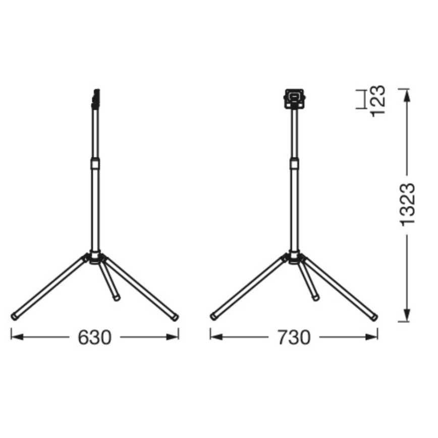 Ledvance - LED Udendørs projektør med holder WORKLIGHT TRIPOD LED/20W/230V 6500K IP65
