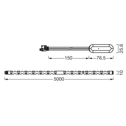 Ledvance - LED RGB dæmpbar FLEX-strimmel 5m LED/10W/230V + fjernbetjening