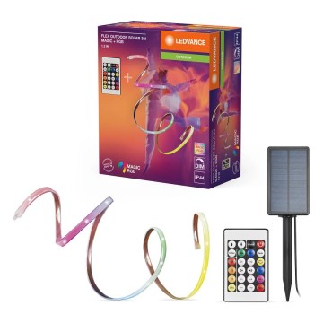 Ledvance - LED RGB Dæmpbar solarbånd FLEX MAGIC 3m LED/1,2W/3,7V 2000 mAh IP44 + fjernbetjening