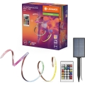 Ledvance - LED RGB Dæmpbar solcelledrevet LED-strimmel FLEX MAGIC 5m LED/1,6W/3,7V 2000 mAh IP44 + fjernbetjening