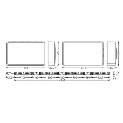 Ledvance - LED RGB Strip til tv dæmpbar SYNCH BOX FLEX SMART+ MAGIC 4,5m LED/18W/230V Wi-Fi