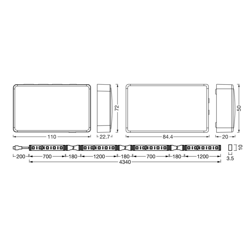 Ledvance - LED RGB Strip til tv dæmpbar SYNCH BOX FLEX SMART+ MAGIC 4,5m LED/18W/230V Wi-Fi
