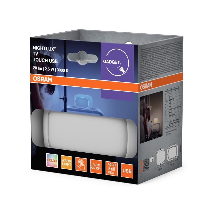 Ledvance - LED RGBW berøringsbetjent børnenatlampe TOUCH LED/2,5W/5V