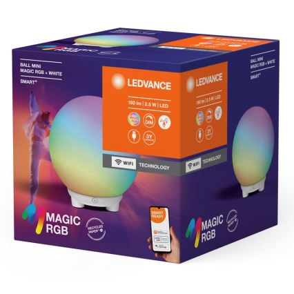 Ledvance - LED RGBW Bordlampe dæmpbar og genopladelig SMART+ MAGIC LED/2,5W/5V 2200-6500K Wi-Fi