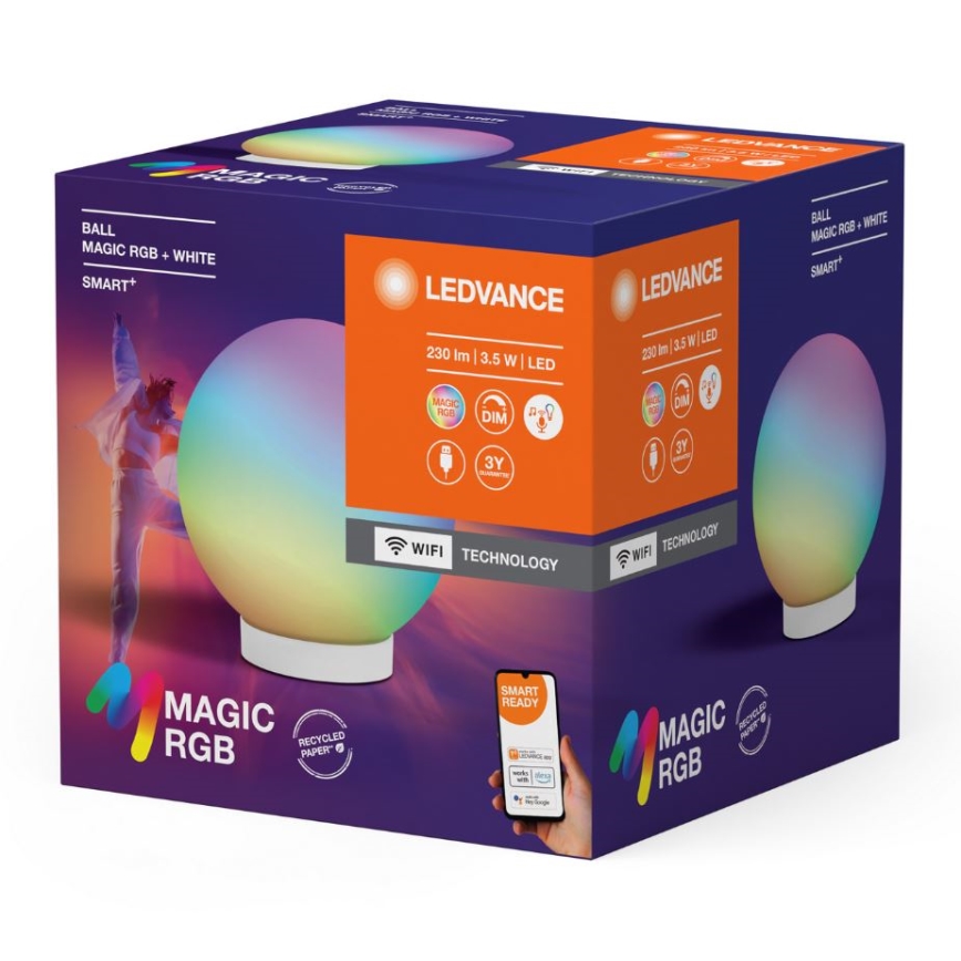 Ledvance - LED RGBW Bordlampe dæmpbar og genopladelig SMART+ MAGIC LED/3,5W/5V 2200-6500K Wi-Fi