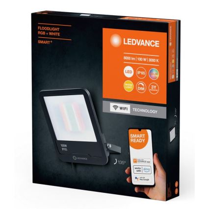 Ledvance - LED RGBW Dæmpbar udendørs projektør SMART+ FLOODLIGHT LED/100W/230V IP65 Wi-Fi