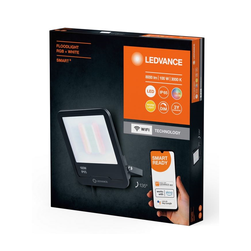 Ledvance - LED RGBW Dæmpbar udendørs projektør SMART+ FLOODLIGHT LED/100W/230V IP65 Wi-Fi