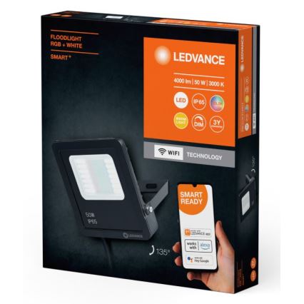 Ledvance - LED RGBW Dæmpbar udendørs projektør SMART+ FLOODLIGHT LED/50W/230V IP65 Wi-Fi