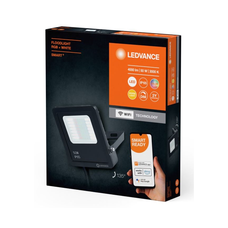 Ledvance - LED RGBW Dæmpbar udendørs projektør SMART+ FLOODLIGHT LED/50W/230V IP65 Wi-Fi