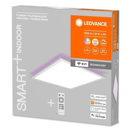 Ledvance - LED RGBW dæmpbart panel SMART+ PLANON LED/28W/230V 45x45 cm Wi-Fi + fjernbetjening
