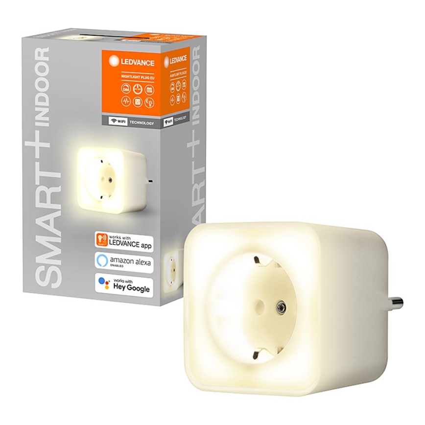 Ledvance - LED smart-stikkontakt med lys dæmpbar SMART+ PLUG 3680W Wi-Fi