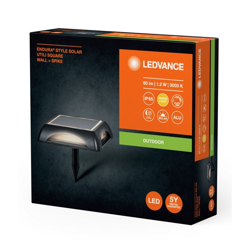 Ledvance - LED Dæmpbar soldrevet lampe ENDURA STYLE SOLAR LED/1,2W/3,7V 2000 mAh IP65