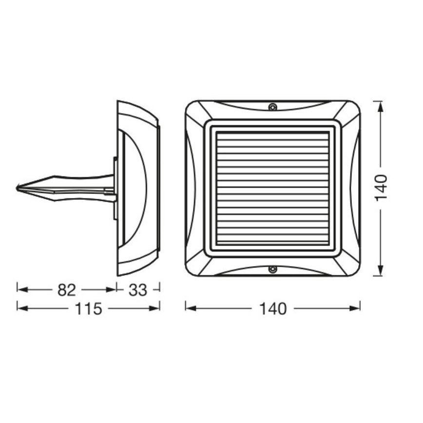 Ledvance - LED Dæmpbar soldrevet lampe ENDURA STYLE SOLAR LED/1,2W/3,7V 2000 mAh IP65