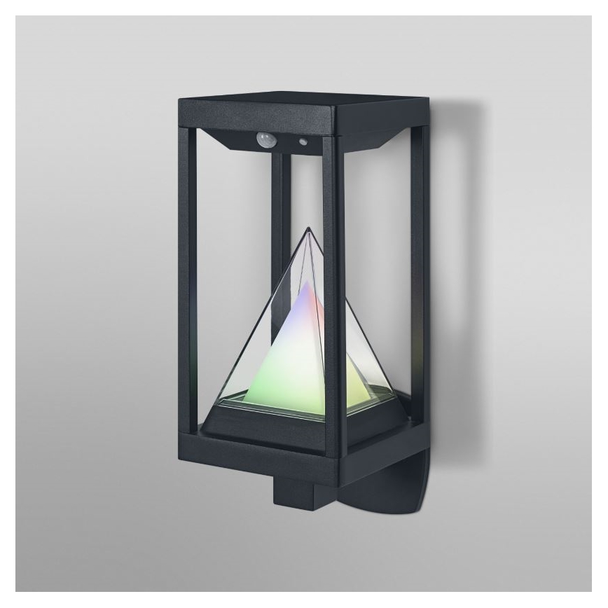 Ledvance - Soldrevet LED væglampe med sensor m. RGB-farver dæmpbar SMART+ ALPS LED/6W/3,7V 2200 mAh 3000K IP44