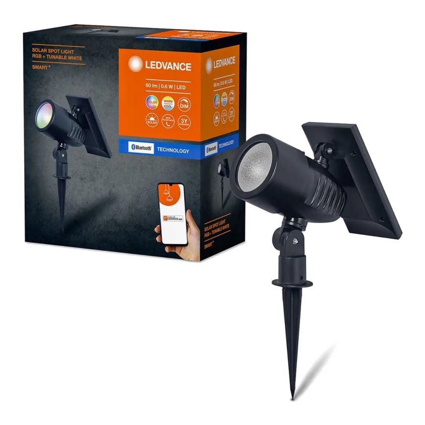 Ledvance - LED solcellelampe m. RGBW-farver dæmpbar SMART+ SOLAR LED/0,6W/3,7V 2000 mAh 3000-6500K IP44
