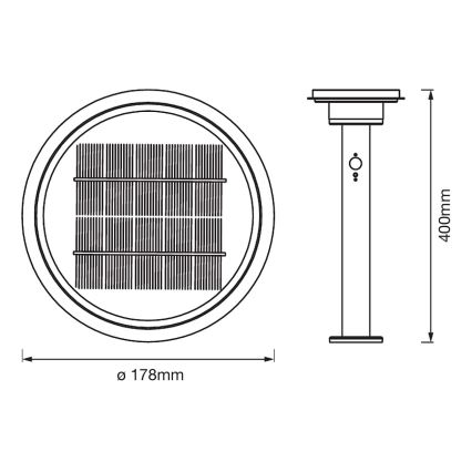Ledvance - LED solcellelampe m. sensor dæmpbar CIRCLE LED/6W/3,2V 2200 mAh IP44