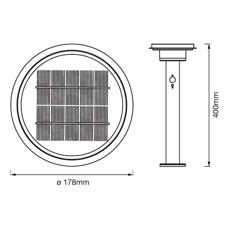 Ledvance - LED solcellelampe m. sensor dæmpbar CIRCLE LED/6W/3,2V 2200 mAh IP44