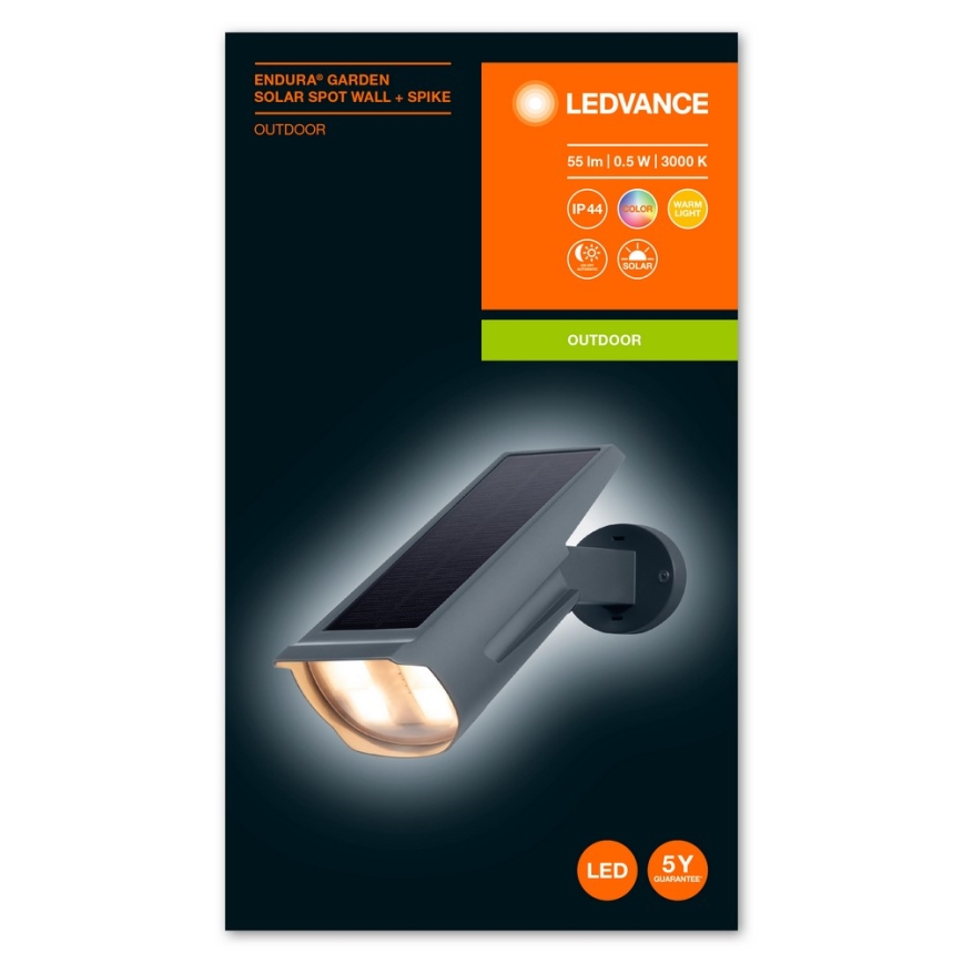 Ledvance - LED solcellelampe med RGB-farver ENDURA LED/0,5W/3,6V 1200 mAh IP44