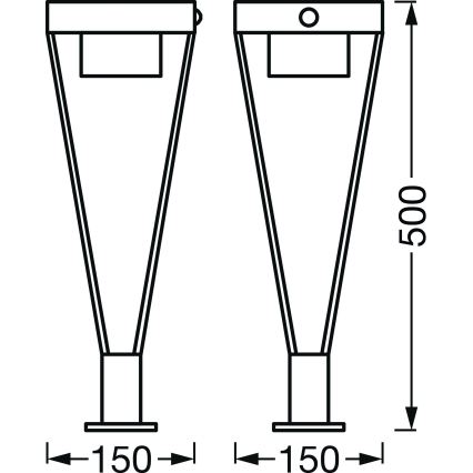 Ledvance - LED solcellelampe med sensor BOUQUET LED/6W/3,7V 2200 mAh IP44
