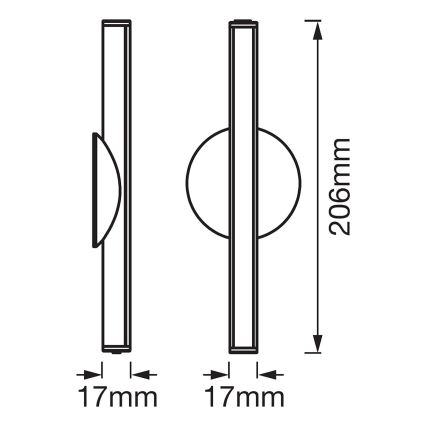 Ledvance - LED spejllampe dæmpbar LEDSTIXX LED/2W/Li-Ion IP44 CRI 90