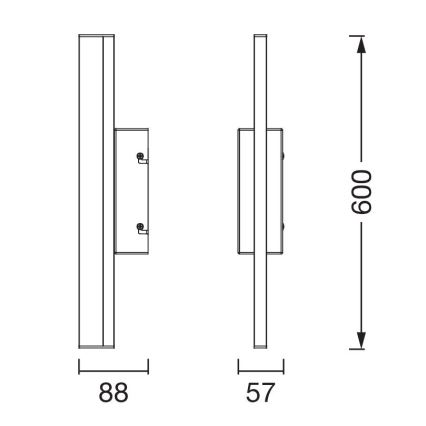 Ledvance - LED Dæmpbar touch-funktion spejl belysning ORBIS MIRROR LED/10W/230V 60 cm 3000/4000K IP44