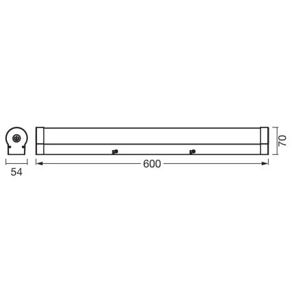 Ledvance - LED spejllampe m. touch-funktion dæmpbar ORBIS TUBE LED/12W/230V 60 cm 3000/4000K IP44