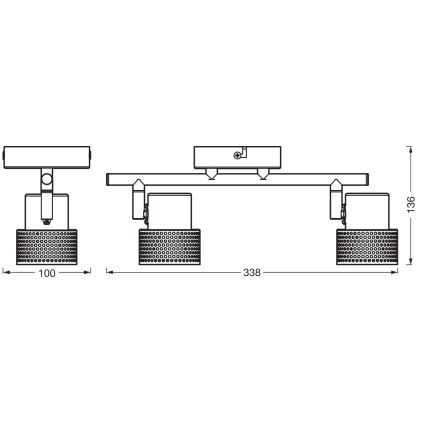 Ledvance - LED Spotlys DECOR CORK 2xGU10/3,4W/230V