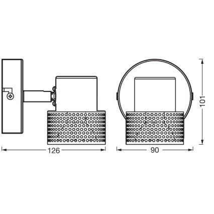 Ledvance - LED spotlampe DECOR CORK 1xGU10/3,4W/230V