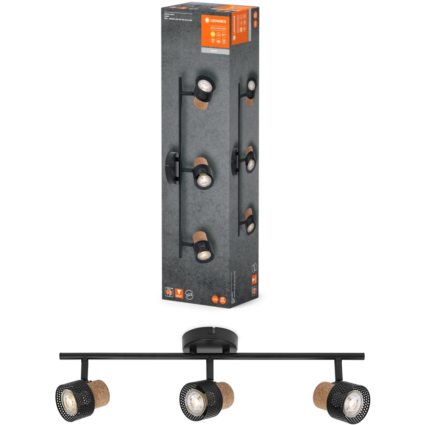 Ledvance - LED spotlampe DECOR CORK 3xGU10/3,4W/230V
