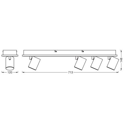 Ledvance - LED spotlampe DECOR MARS LED/58,5W/230V