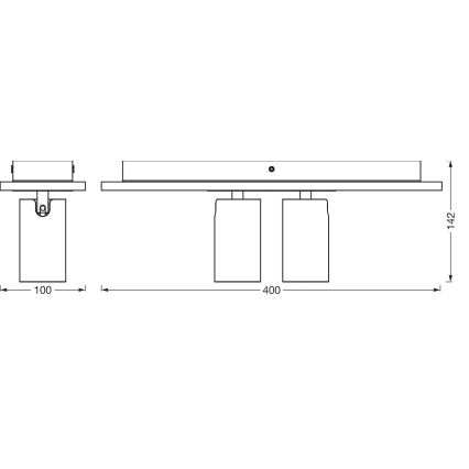 Ledvance - LED spotlampe DECOR MERCURY 2xGU10/3,4W/230V