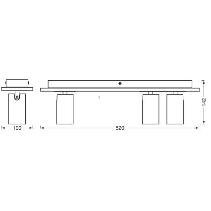 Ledvance - LED spotlampe DECOR MERCURY 3xGU10/3,4W/230V