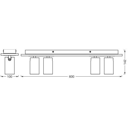 Ledvance - LED spotlampe DECOR MERCURY 4xGU10/3,4W/230V