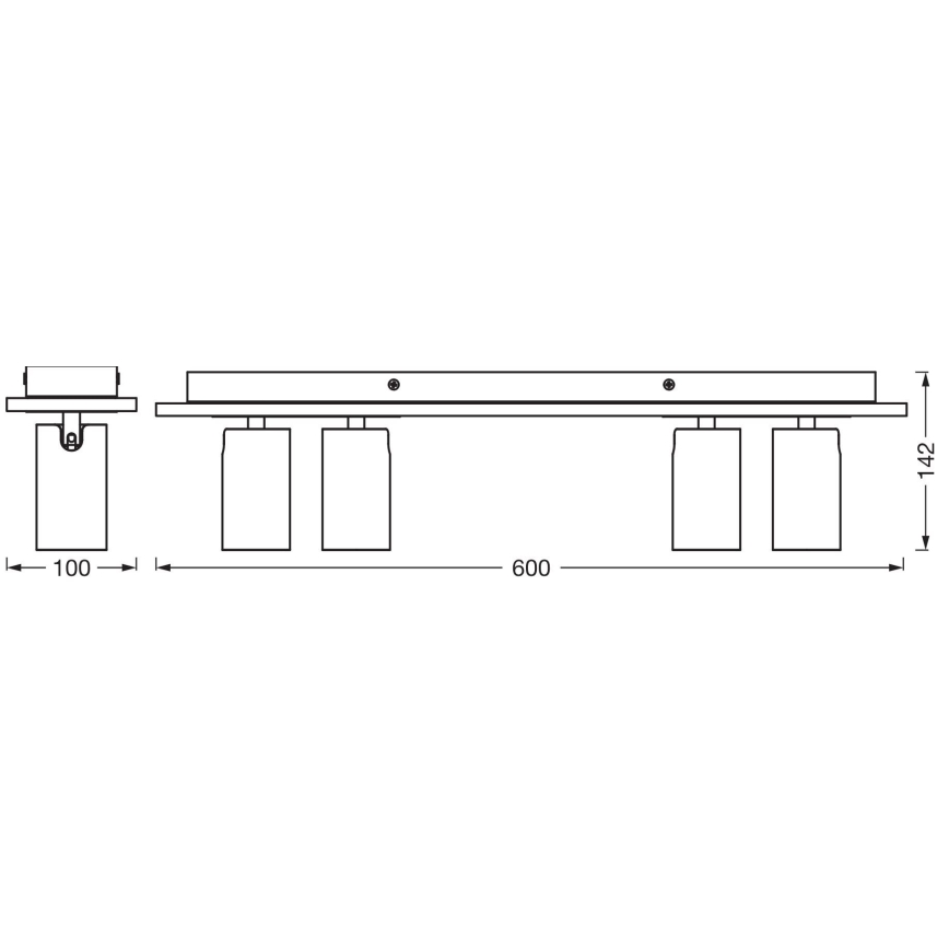 Ledvance - LED spotlampe DECOR MERCURY 4xGU10/3,4W/230V