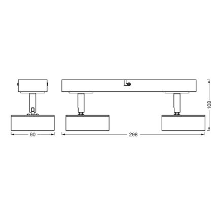 Ledvance - LED spotlampe DECOR PLUTO 2xLED/4,8W/230V