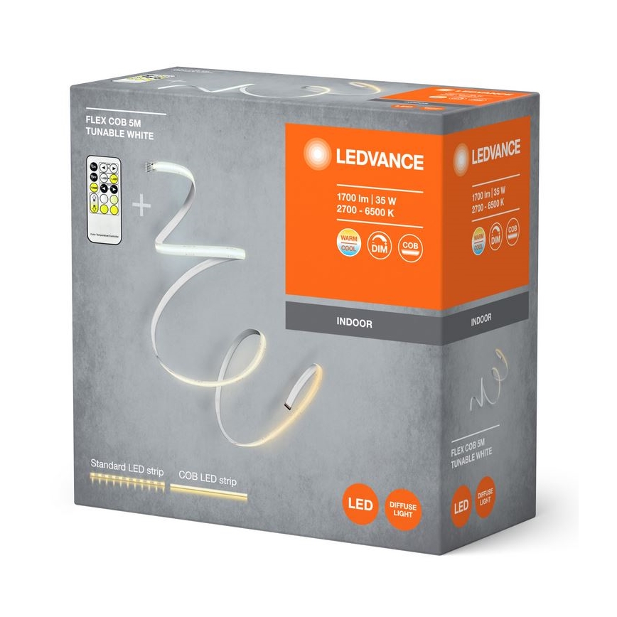 Ledvance - LED strip dæmpbar FLEX COB 5 m LED/35W/230V 2700-6500K + fjernbetjening
